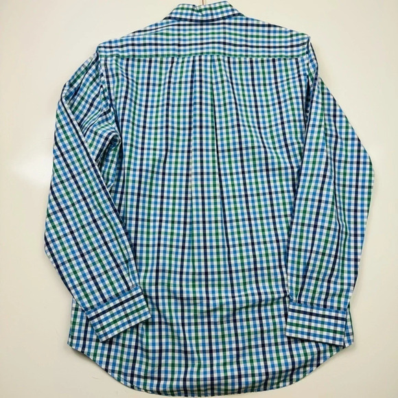 Vineyard Vines Blue Plaid Slim Fit Whale Shirt Button Down Shirt Size Medium - Picture 5 of 8